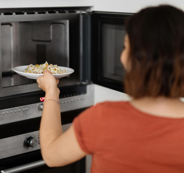 In-built microwave after being repaired by ZSR Appliance Repairs in Geelong